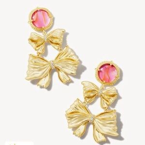 Kendra Scott Pink Bow Earrings